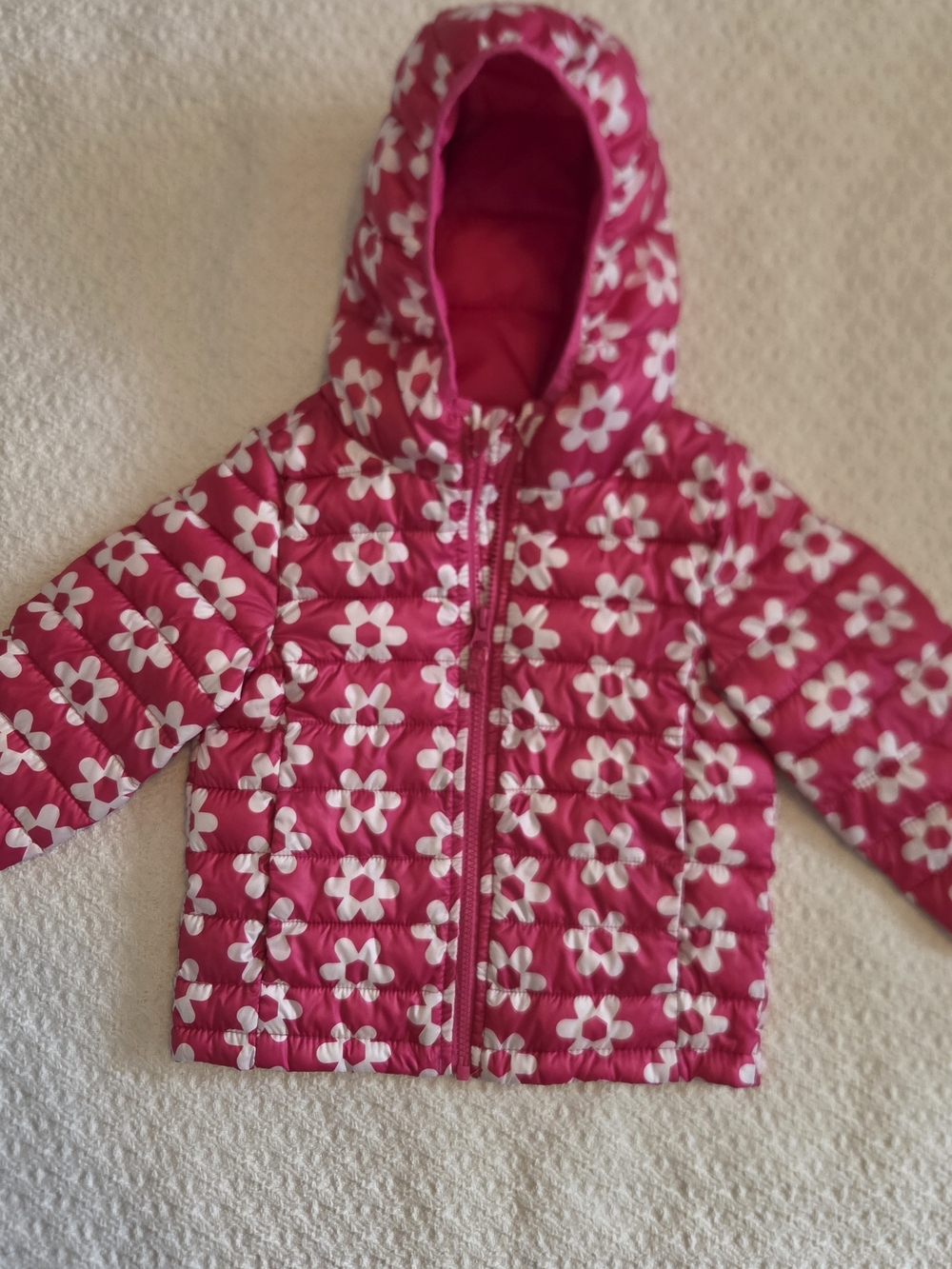 Jumping Beans Pink Floral Insulated Hooded Puffer Jacket 2T